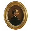 Image 1 : A portrait of Lincoln. Oil on paper (ET1906)