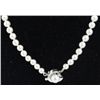Image 2 : LADIES PEARL NECKLACE W/ 14K WHITE GOLD CLASP (ET1733)