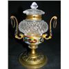 Image 1 : ANTIQUE 1880s CHAMPLEVE ENAMEL INKWELL (GT1626)