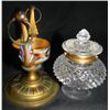 Image 2 : ANTIQUE 1880s CHAMPLEVE ENAMEL INKWELL (GT1626)