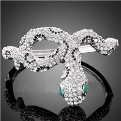 GT0522120041 Amazing Clear & Black Crystal Snake / Serp