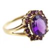 Image 2 : LADIES 10K GOLD AMETHYST CLUSTER COCKTAIL (ET1731)