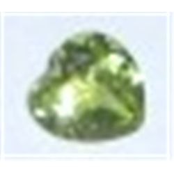 .85 CARAT PERIDOT *HEART SHAPE* CUT & FACETED GEMSTONE CAME OUT OF SAFE!! FROM VOLCANIC ROCKS