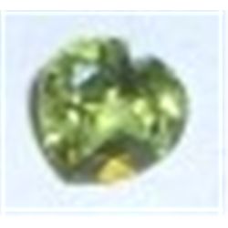 .85 CARAT PERIDOT *HEART SHAPE* CUT & FACETED GEMSTONE CAME OUT OF SAFE!! FROM VOLCANIC ROCKS