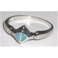 STERLING SILVER AUSTRALIAN INLAID OPAL RING STAMPED *.925* RING CAME OUT OF SAFE!!