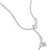 Image 1 : Sterling Silver Anklet w Heart & Key Charm 9"+1" Ext Chain NEW  Valentine's Day!
