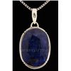 Image 1 : SAPPHIRE CORRUNDUM 48.93CTW SILVER PENDANT