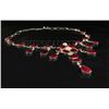 Image 2 : RUBY CORRUNDUM 83.41GRAMS SILVER STATEMENT NECKLACE