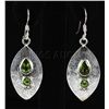 Image 2 : 2.20CT Peridot Unique Design .925 Hook Earring 4.84g