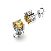 Image 1 : Citrine 0.80ctw Earring 14kt White Gold