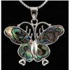 Image 1 : BUTTERFLY 8.16GRAMS MOTHER OF PEARL SILVER PENDANT