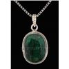 Image 1 : EMERALD BERYL 33.67CTW STERLING SILVER PENDANT