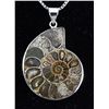 Image 2 : AMMONITE FOSSIL GEMSTONE SNAIL PENDANT