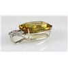 Image 2 : 32.16CTW Big Stone Yellow Topaz Silver Pendant