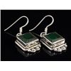 Image 2 : EMERALD BERYL 32.85CTW SILVER HOOK EARRING