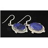 Image 2 : SAPPHIRE CORRUNDUM 48.70CTW SILVER HOOK EARRING