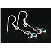 Image 2 : 1.00CT Blue Topaz Unique Design .925 Hook Earring 2.61g