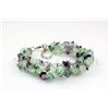 Image 1 : 208.42CTW 7in. PURPLE GREEN CHIPPED STONE BRACELET META