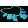 Image 1 : 750.00CTW BOLD BIG CHUNKY TURQUOISE FASHION NECKLACE