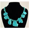 Image 2 : 750.00CTW BOLD BIG CHUNKY TURQUOISE FASHION NECKLACE