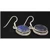 Image 2 : SAPPHIRE CORRUNDUM 37.63CTW SILVER HOOK EARRING