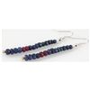 Image 2 : 22.30ct Single Line Multi-Color Silver Hook Earring