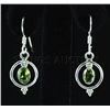 Image 2 : 1.10CT Peridot Unique Design .925 Hook Earring 2.21g