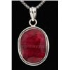 Image 1 : RUBY CORRUNDUM 46.00CTW STERLING SILVER PENDANT