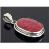 Image 2 : RUBY CORRUNDUM 46.00CTW STERLING SILVER PENDANT
