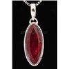 Image 1 : RUBY CORRUNDUM 26.22CTW STERLING SILVER PENDANT