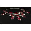 Image 2 : RUBY CORRUNDUM 115.26GRAMS SILVER STATEMENT NECKLACE