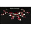 Image 2 : RUBY CORRUNDUM 115.26GRAMS SILVER STATEMENT NECKLACE