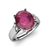 Image 1 : Ruby 6.00 ctw & Diamond Ring 14kt White Gold