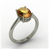 Image 1 : Citrine 1.75 ctw Ring 14kt White Gold