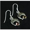 Image 2 : Natural Tourmaline 12.39ctw Crescent Design .925 Earrin