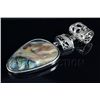 Image 2 : NATURAL 15.03GRAMS MOTHER OF PEARL SILVER PENDANT