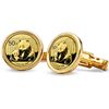 Image 1 : 2012 1/10 oz Gold Panda Cuff Links (Polished Plain) 14K