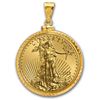 Image 1 : 2012 1/4 oz Gold Eagle Pendant (Diamond-ScrewTop Bezel)