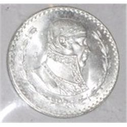 1965 MEXICO SILVER 1 PESO *RARE BRLLIANT UNC HIGH GRADE*!! COIN CAME OUT OF SAFE!!