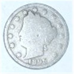 1895 LIBERTY HEAD "V" NICKEL *NICE KEY DATE EARLY NICKEL*!! COIN CAME OUT OF SAFE!!