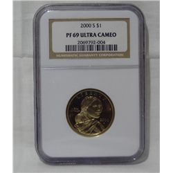 2000-S NGC PR-69 Ultra Cameo Sacagawea Dollar