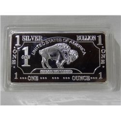 1 Troy Oz. .999 Silver/Clad Buffalo Bar