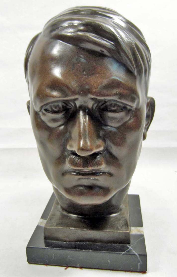 GERMAN NAZI DICTATOR ADOLF HITLER BRONZE BUSH STATUE