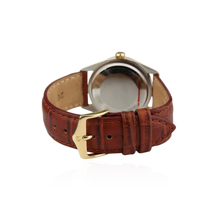 Vintage Rolex Oyster Perpetual on Leather Strap Wristwatch GB681 BidsTada