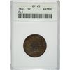 Image 1 : 1833 HALF CENT ANACS EF-AU 45