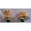 Image 2 : 6.187g Earring in 14kt 5.597g Gold,1.53 Ctw Diamond,1.42 Ctw Emerald