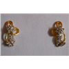 Image 1 : 1.65g Earring in 14kt 1.61g Gold,0.2 Ctw Diamond