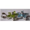Image 2 : 4.290g Pendant of Peridot an Blue Topaz in Silver