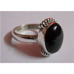 4.840g Black Onex Gemstone Ring Sterling Silver