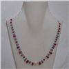 Image 1 : Tanzanite,Ruby,Pearl 88.20 CTW Necklace